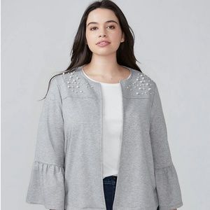 Gray Bell Sleeve Soft Jacket